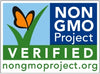 Image shows a butterfly and reads Non-GMO Project verified nongmoproject.org